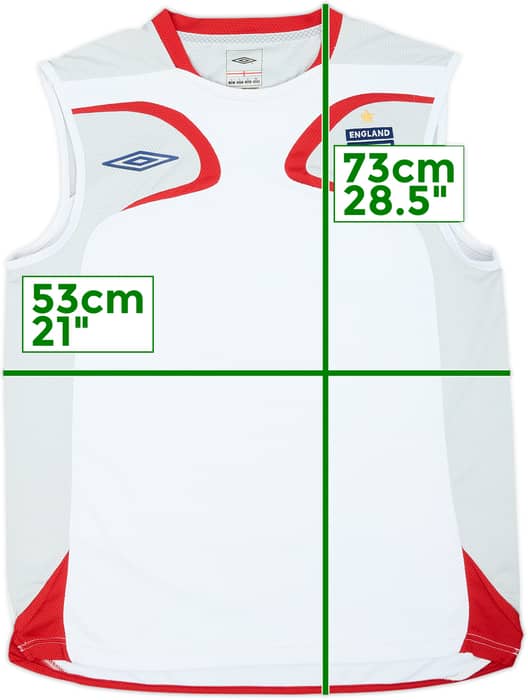 2006-08 England Umbro Training Vest - 6/10 - (L)