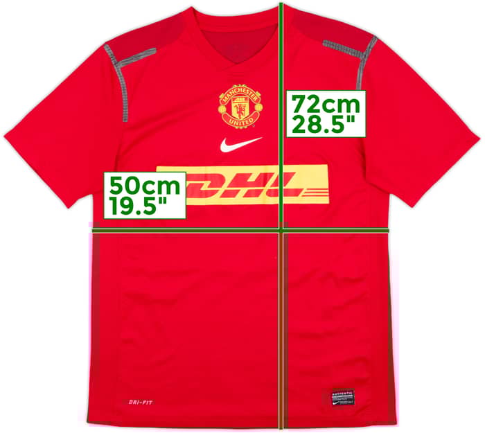 2012-13 Manchester United Nike Player Issue Training Shirt - 6/10 - (M)