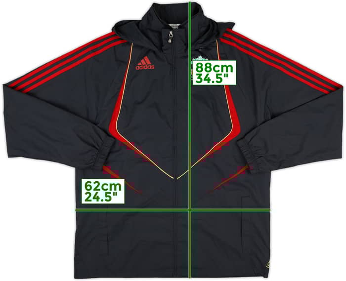 2009-10 Liverpool adidas Hooded Rain Jacket - 8/10 - (M)