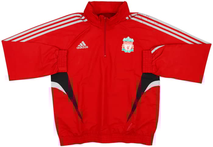 2008-09 Liverpool adidas Formotion 1/4 Zip Hooded Drill Top - 5/10 - (M)