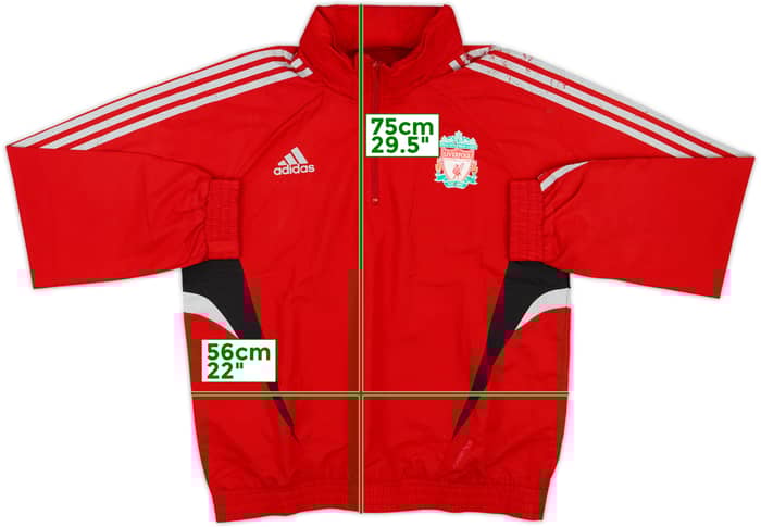 2008-09 Liverpool adidas Formotion 1/4 Zip Hooded Drill Top - 5/10 - (M)