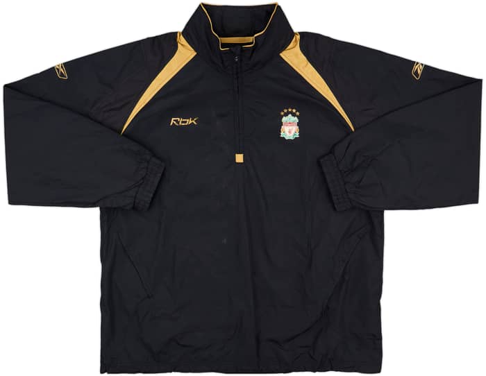 2005-06 Liverpool Reebok 1/4 Zip Hooded Rain Jacket - 7/10 - (XXL)