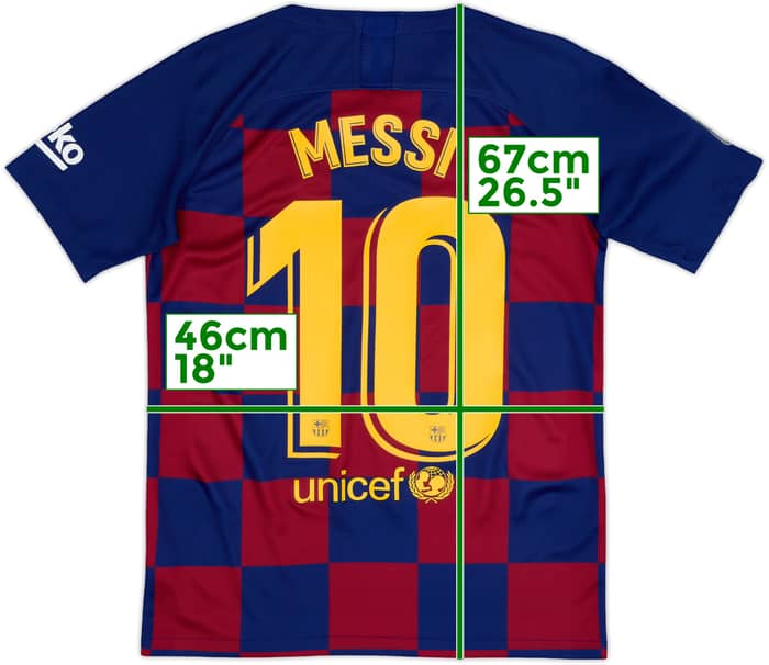 2019-20 Barcelona Home Shirt Messi #10 - 9/10 - (XL.Boys)