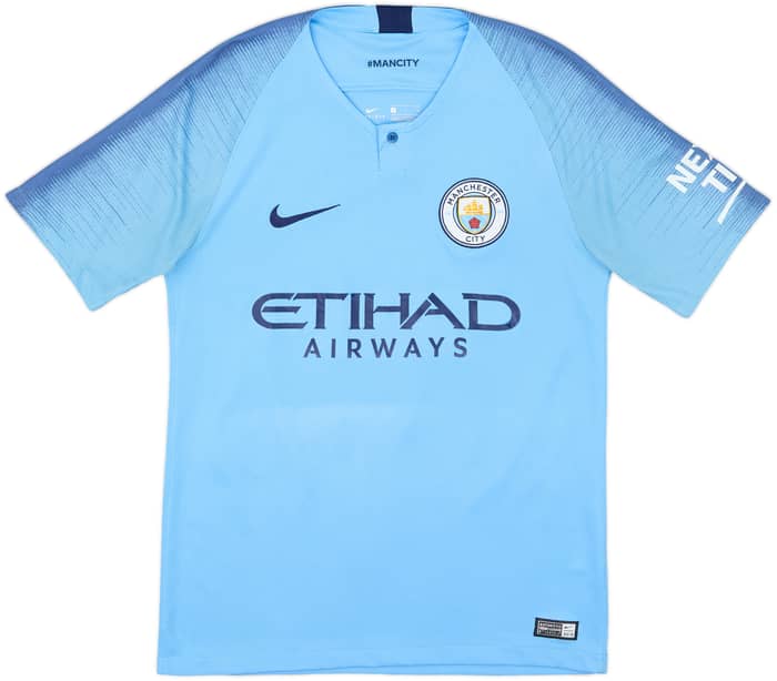 2018-19 Manchester City Home Shirt Kun Aguero #10 - 6/10 - (S)