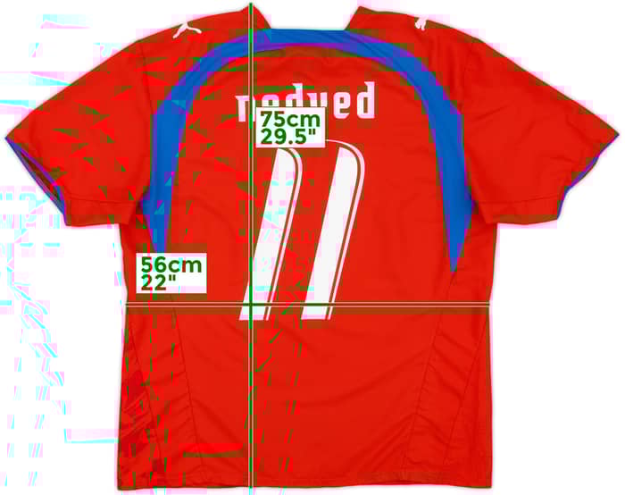 2006-08 Czech Republic Home Shirt Nedved #11 - 9/10 - (L)