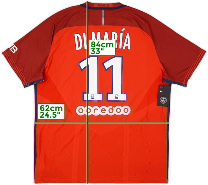 2016-17 Paris Saint-Germain Authentic Away Shirt Di Maria #11 (XXL)