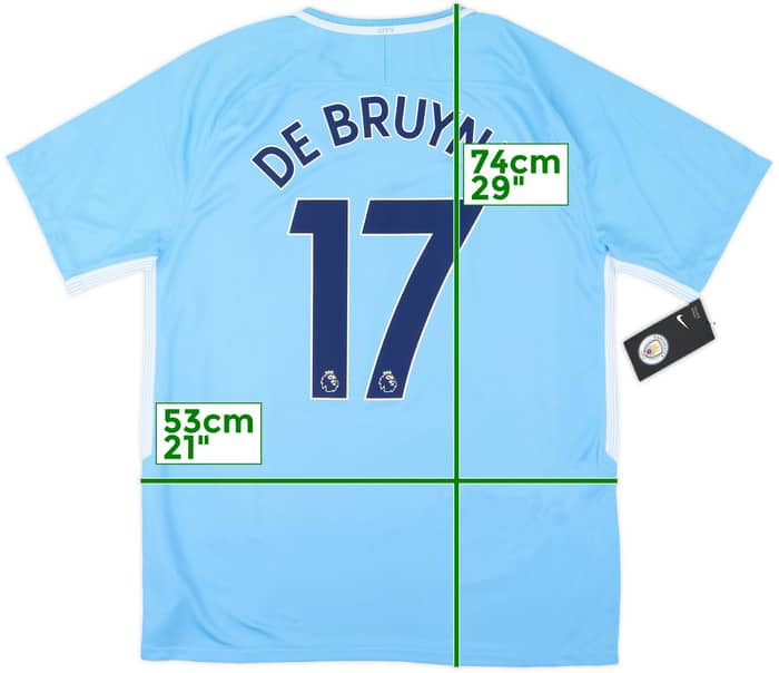 2017-18 Manchester City Home Shirt De Bruyne #17 (L)