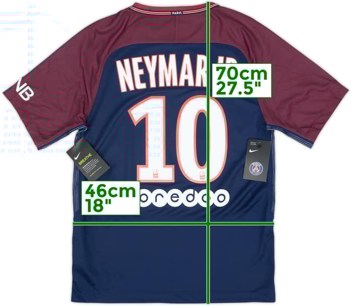 2017-18 Paris Saint-Germain Home Shirt Neymar Jr #10 (S)