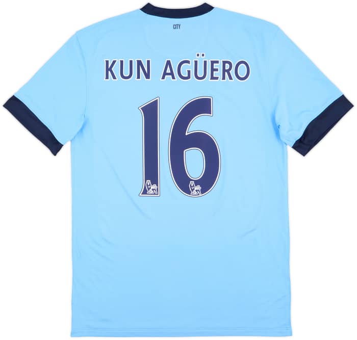 2014-15 Manchester City Home Shirt Kun Aguero #16 - 10/10 - (M)