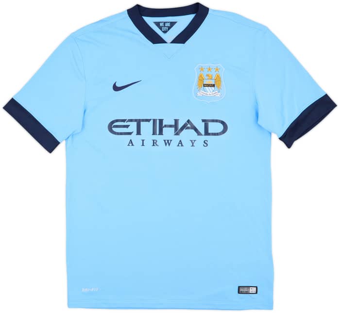 2014-15 Manchester City Home Shirt Silva #21 - 8/10 - (M)
