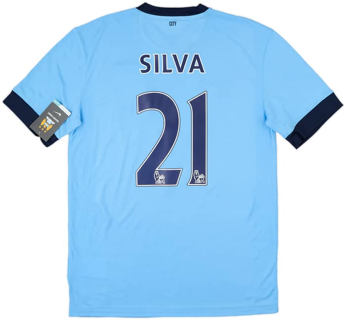 2014-15 Manchester City Home Shirt Silva #21 (M)