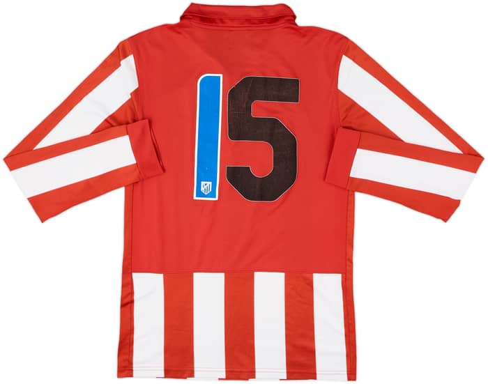 2009-10 Atletico Madrid Home L/S Shirt #15 - 4/10 - (S)