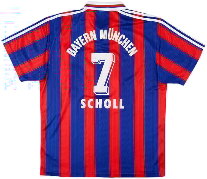 1995-97 Bayern Munich Home Shirt Scholl #7 - 8/10 - (M)
