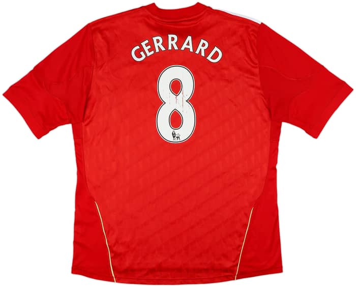 2010-12 Liverpool Home Shirt Gerrard #8 - 5/10 - (XL)