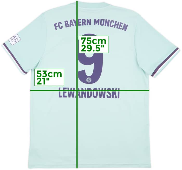 2018-19 Bayern Munich Away Shirt Lewandowski #9 - 9/10 - (L)