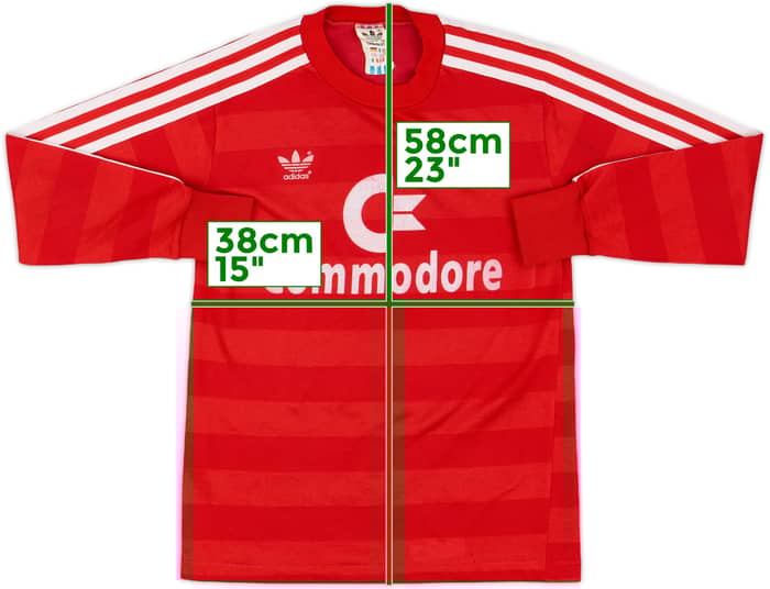 1984-89 Bayern Munich Home L/S Shirt #5 - 7/10 - (XS)