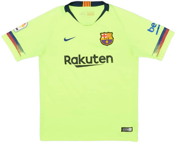 2018-19 Barcelona Away Shirt - 8/10 - (L.Boys)