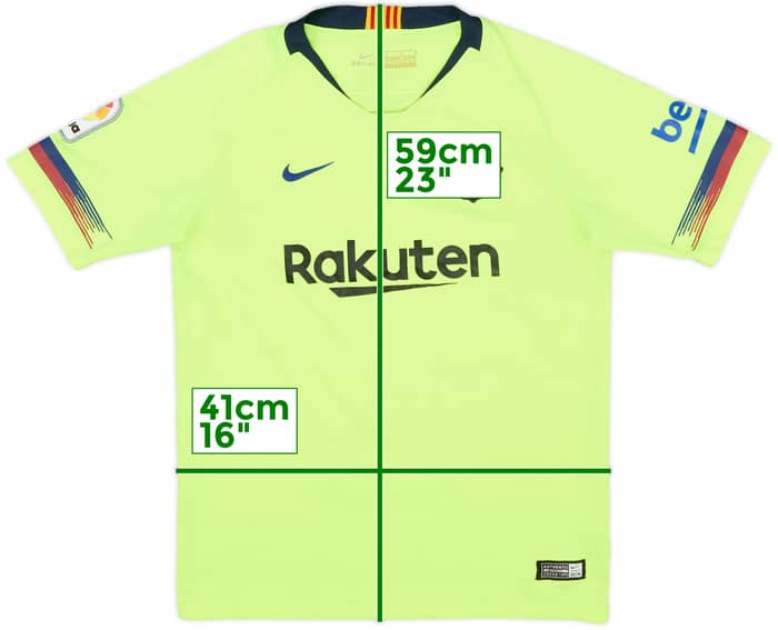 2018-19 Barcelona Away Shirt - 8/10 - (L.Boys)