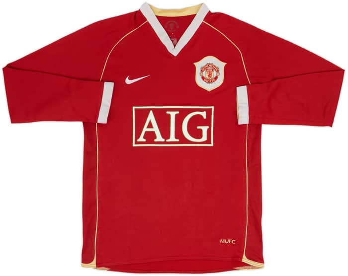 2006-07 Manchester United Home L/S Shirt Ronaldo #7 - 6/10 - (S)