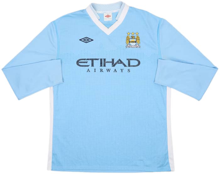 2011-12 Manchester City Home L/S Shirt Kun Aguero #16 - 5/10 - (L)