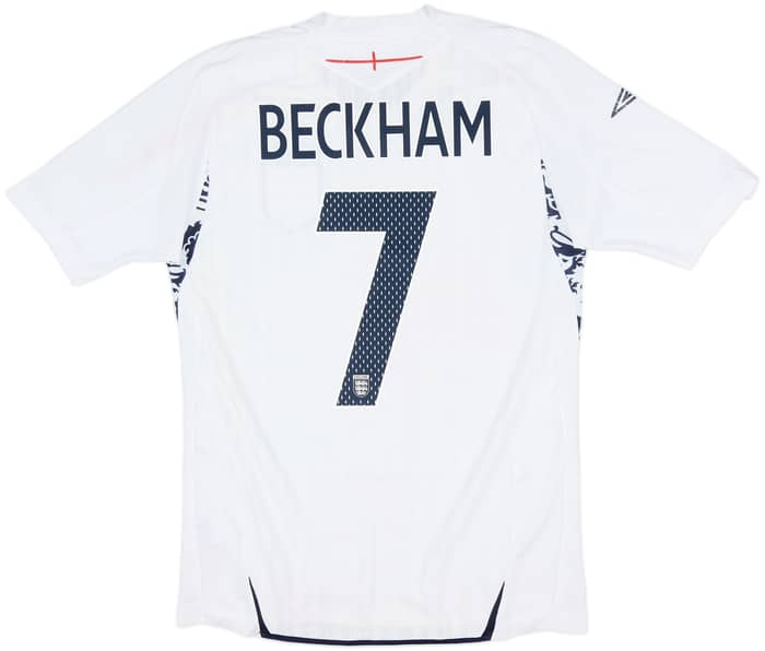 2007-09 England Home Shirt Beckham #7 - 6/10 - (S)