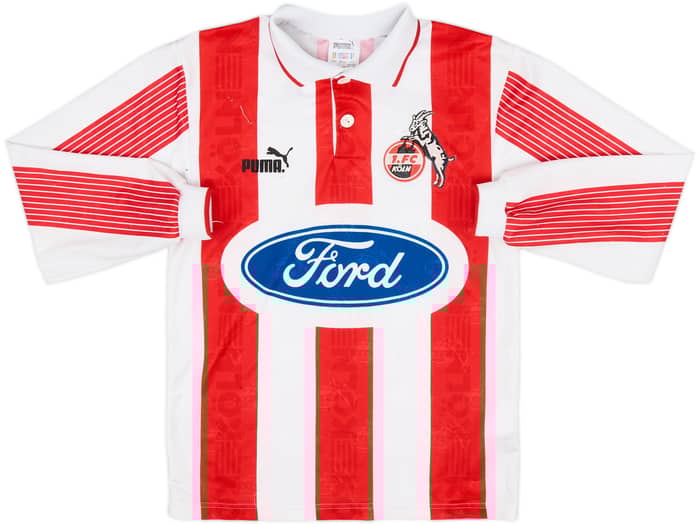 1995-96 FC Koln Home L/S Shirt - 7/10 - (XL.Boys)
