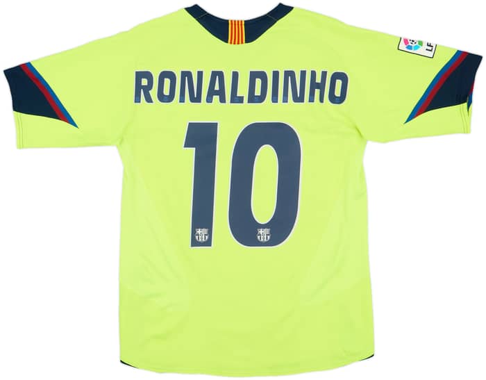 2005-06 Barcelona Away Shirt Ronaldinho #10 - 8/10 - (S)
