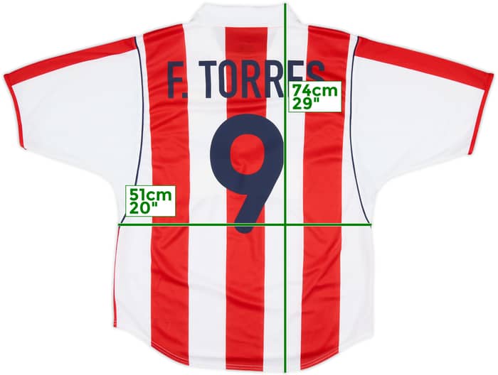 2001-02 Atletico Madrid Home Shirt F.Torres #9 - 9/10 - (M)