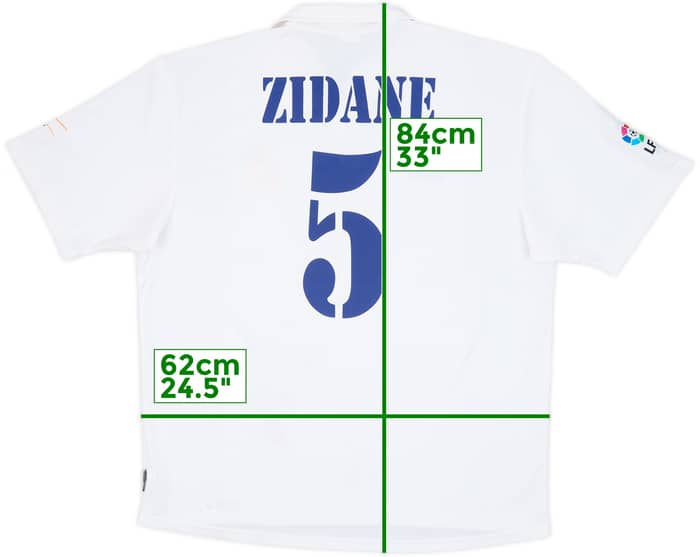 2001 Real Madrid Home Shirt Zidane #5 - 7/10 - (XL)