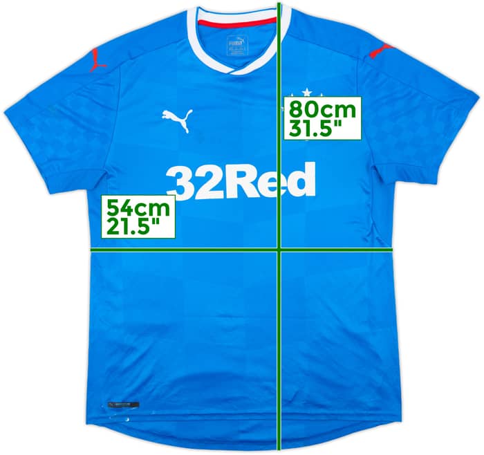 2016-18 Rangers Home Shirt - 6/10 - (XL)