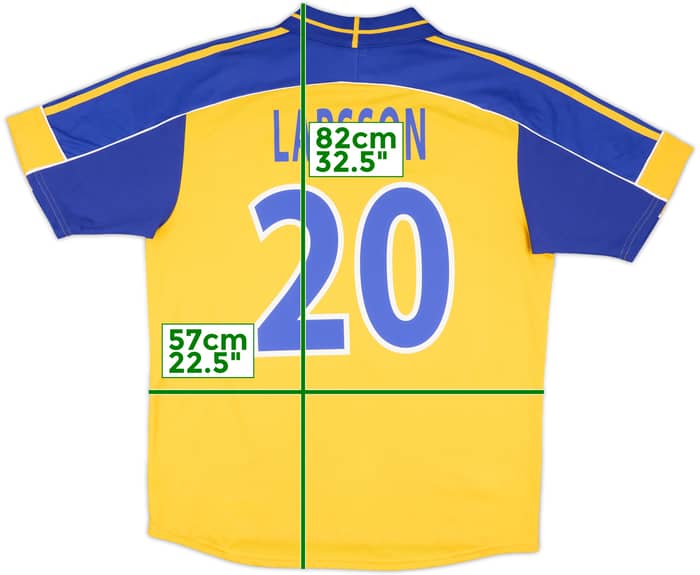 2000-02 Sweden Home Shirt Larsson #20 - 8/10 - (L)
