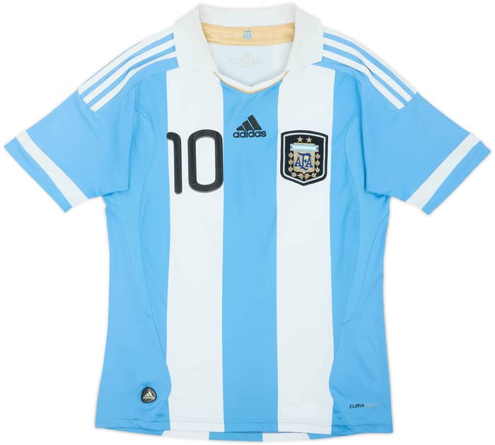 2010-11 Argentina Home Shirt Messi #10 - 4/10 - (XL.Boys)
