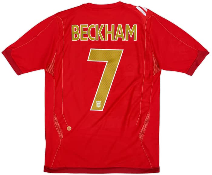 2006-08 England Away Shirt Beckham #7 - 5/10 - (S)