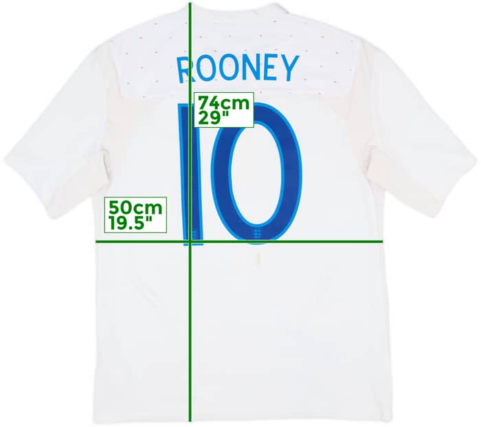 2010-11 England Home Shirt Rooney #10 - 6/10 - (L)
