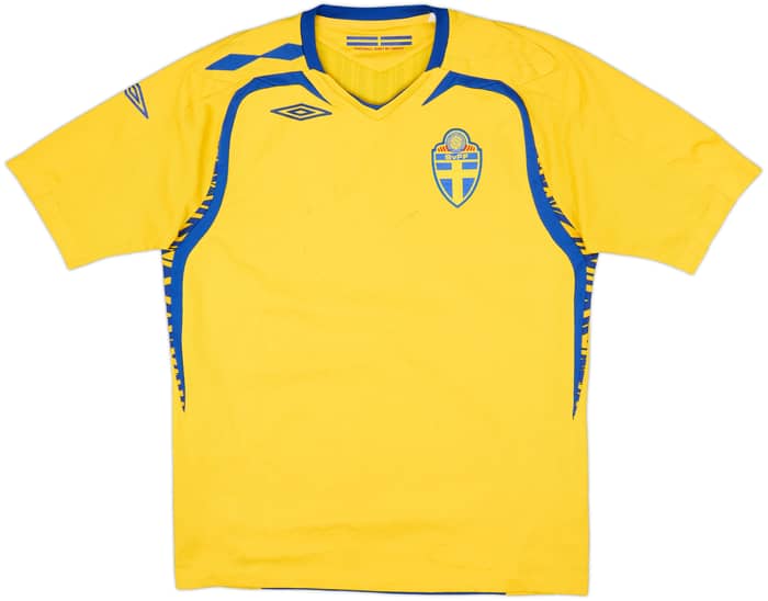 2007-09 Sweden 'Signed' Home Shirt - 8/10 - (L)