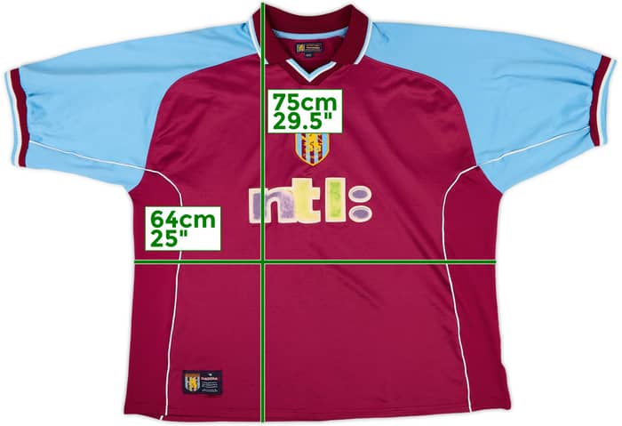 2000-01 Aston Villa Home Shirt - 5/10 - (XXL)