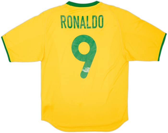 2000-02 Brazil Home Shirt Ronaldo #9 - 6/10 - (M)
