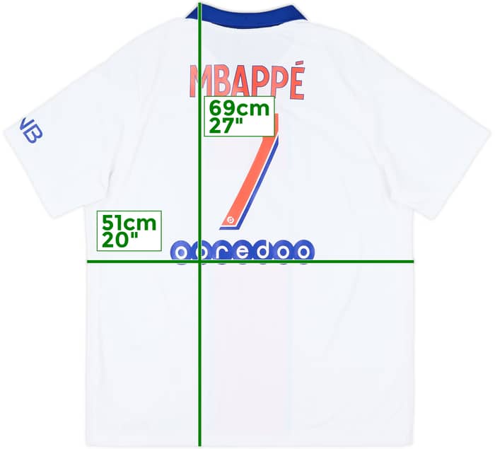 2020-21 Paris Saint-Germain Authentic Away Shirt Mbappe #7 - 8/10 - (XL)