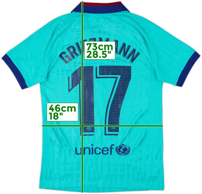 2019-20 Barcelona Authentic Third CL Shirt Griezmann #17 - 8/10 - (S)