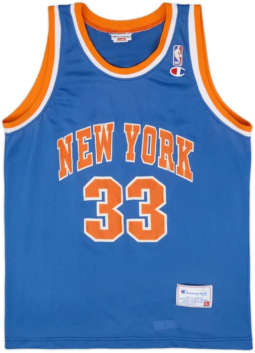 1991-95 New York Knicks Ewing #33 Champion Away Jersey - 5/10 - (XL)