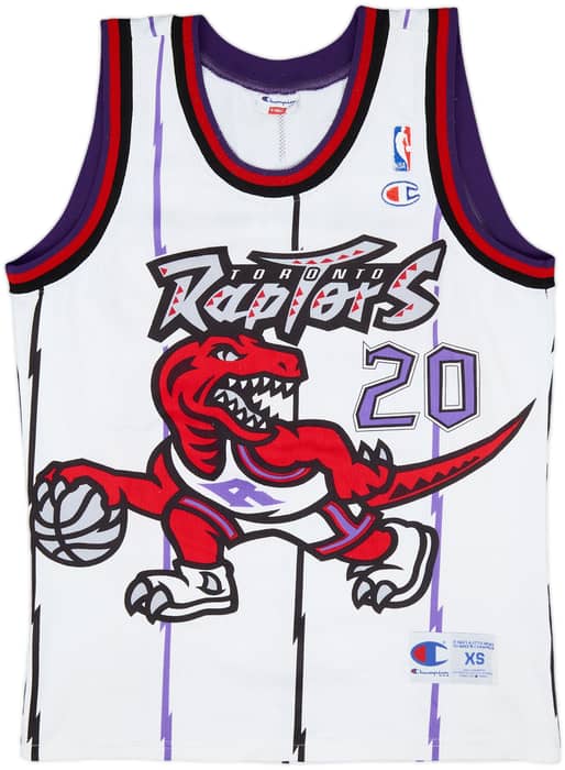 1995-97 Toronto Raptors Stoudamire #20 Champion Home Jersey - 7/10 - (XS)