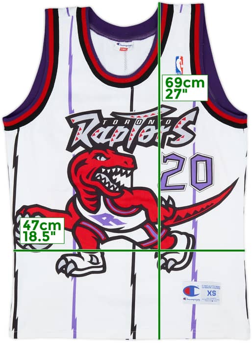 1995-97 Toronto Raptors Stoudamire #20 Champion Home Jersey - 7/10 - (XS)