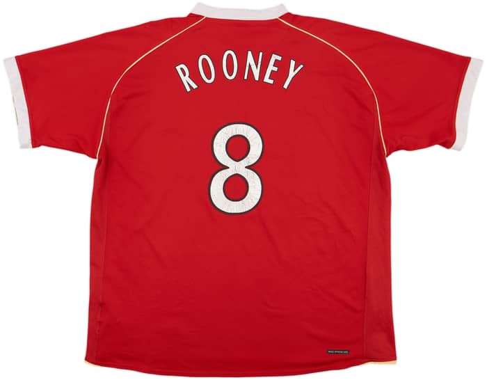 2006-07 Manchester United Home Shirt Rooney #8 - 5/10 - (XL)