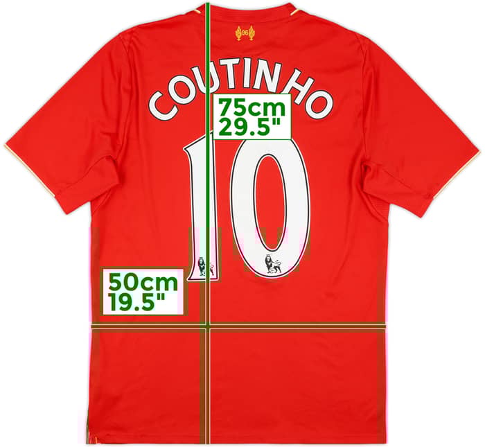 2015-16 Liverpool Home Shirt Countinho #10 - 4/10 - (M)