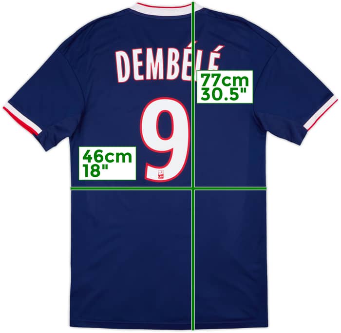 2019-20 Lyon Away Shirt Dembele #9 - 7/10 - (S)