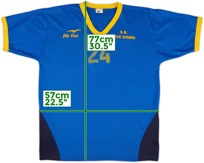 2006-07 Juve Stabia Fly Line Player Issue Training Shirt #24 - 5/10 - (XL)