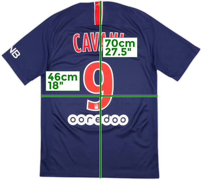 2018-19 Paris Saint-Germain Home Shirt Cavani #9 - 8/10 - (S)