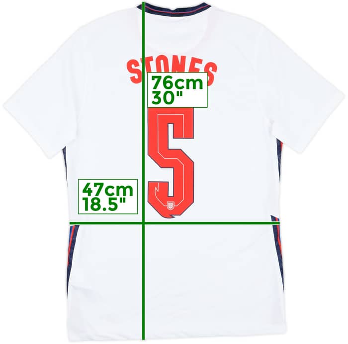 2020-22 England Home Shirt Stones #5 - 10/10 - (M)