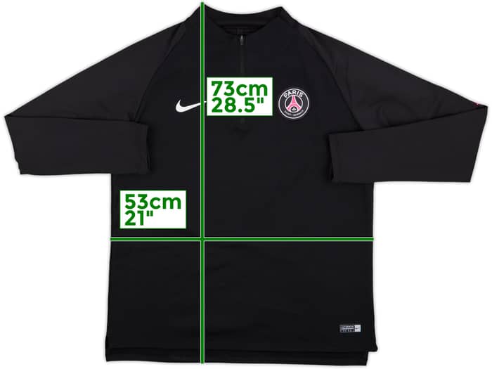 2020-21 Paris Saint-Germain Nike 1/4 Zip Drill Top - 5/10 - (L)