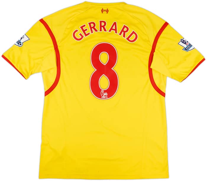 2014-15 Liverpool Away Shirt Gerrard #8 - 4/10 - (XL)